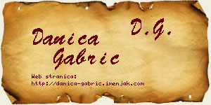Danica Gabrić vizit kartica